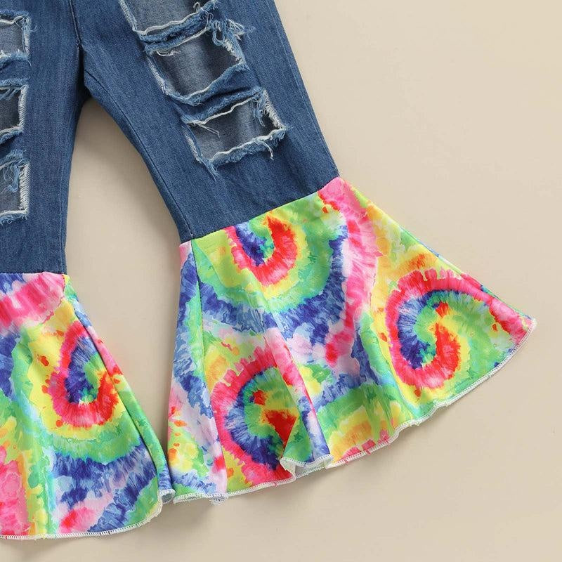 A Little Bit Dramatic Tie Dye Bell Bottoms Outfit