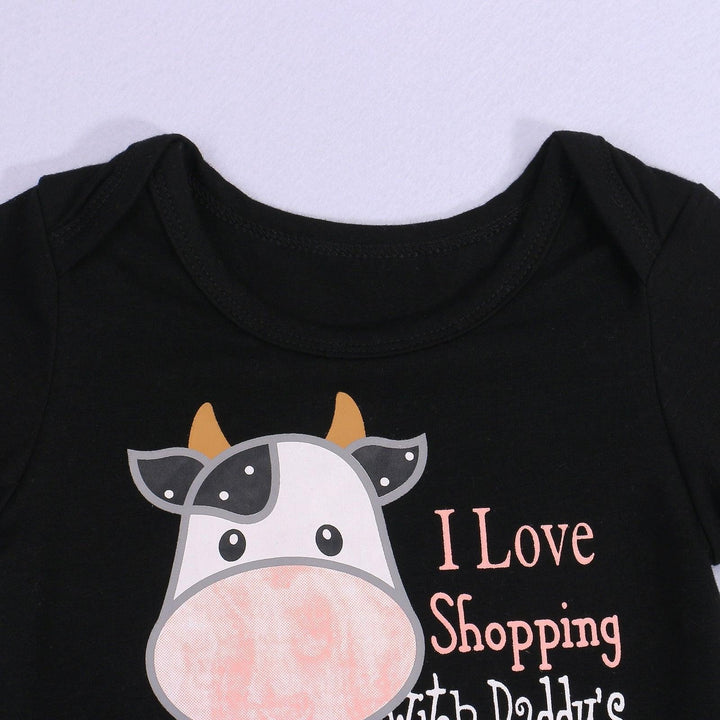 I Love Shopping with Daddy's Moo-lah Cow Outfit