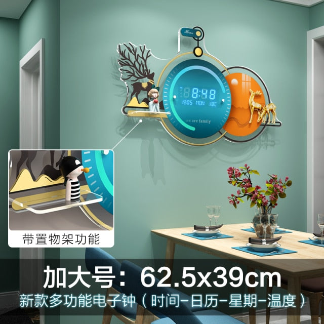 Mirror Wall Sticker smart Clock