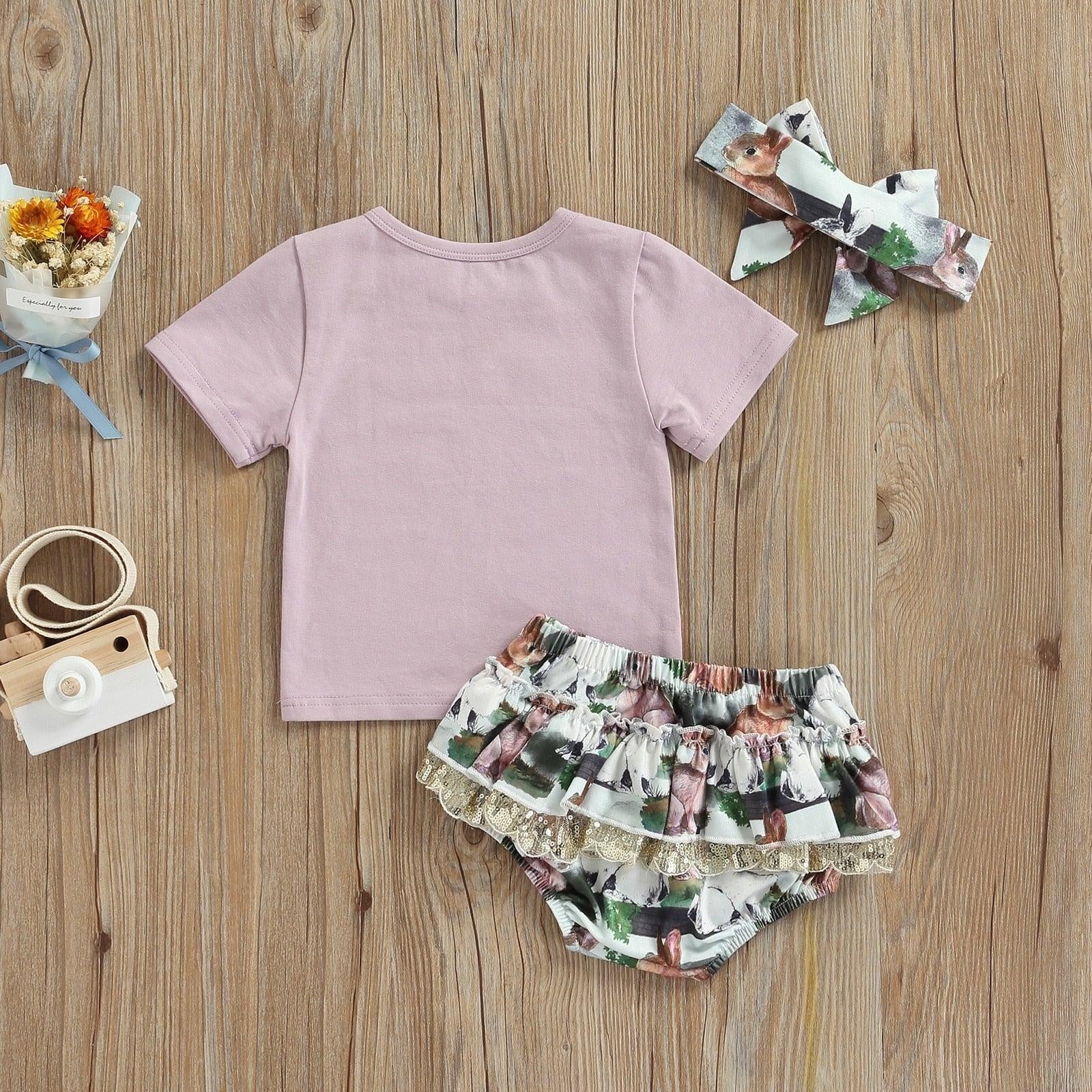 Bunny Rabbit T-shirt & Shorts Outfit