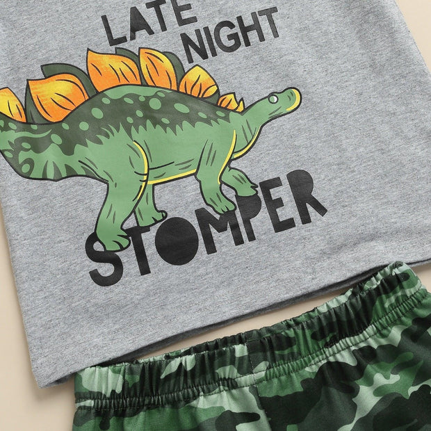 Late Night Stomper Dinosaur Camo Outfit - MomyMall