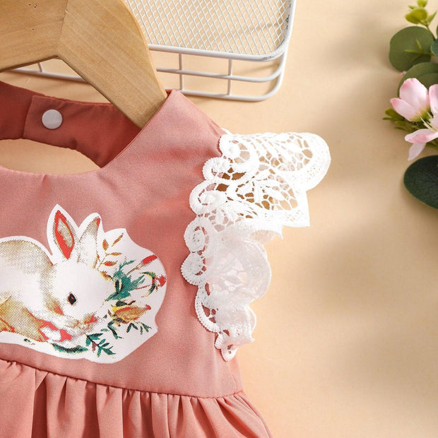 Lace Easter Bunny Top with Matching Pants