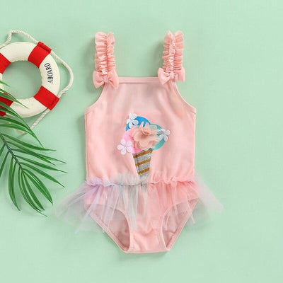 Flower Ice Cream Swimsuit