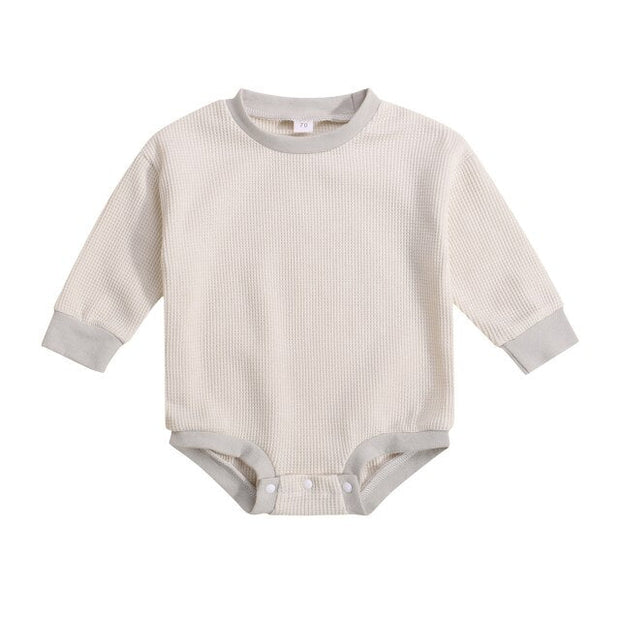 Long Sleeve Sweet Solid Onesie