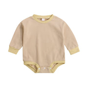 Long Sleeve Sweet Solid Onesie