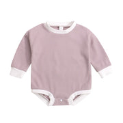 Long Sleeve Sweet Solid Onesie