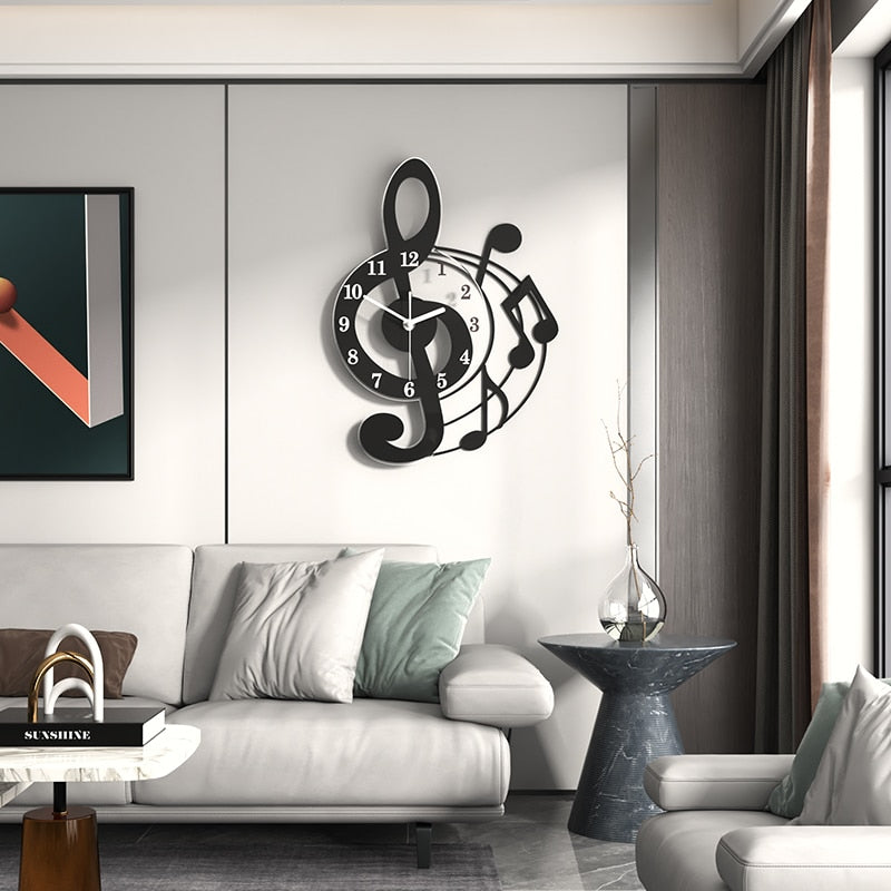 Musical Wall Clock Decor