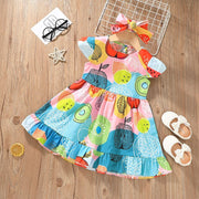 Fruit Swing Dress with Bow - MomyMall Multi / 1-2 Toddler