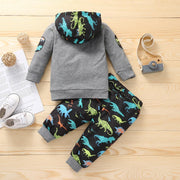 Dinosaur Hoodie & Pants Outfit - MomyMall