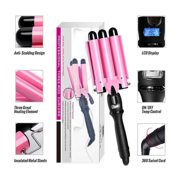 Doll Hair Triple Barrel Hair Curler - MomyMall