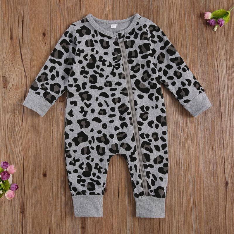 Zipper Onesie (3 Designs) - MomyMall Gray / Leopard / 3-6 Mo