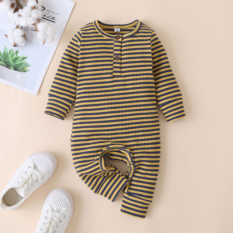 Striped Ribbed Romper (3 Colors)