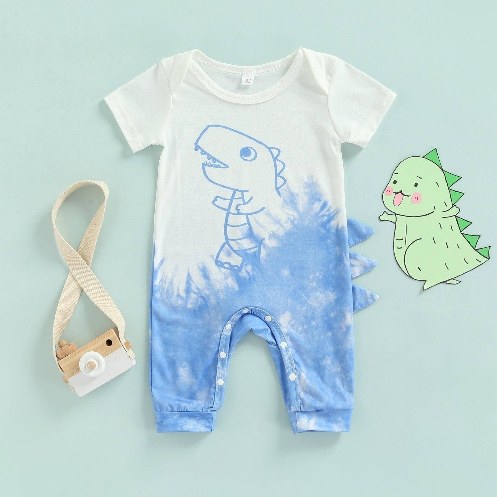 Tie Dye Dinosaur Romper