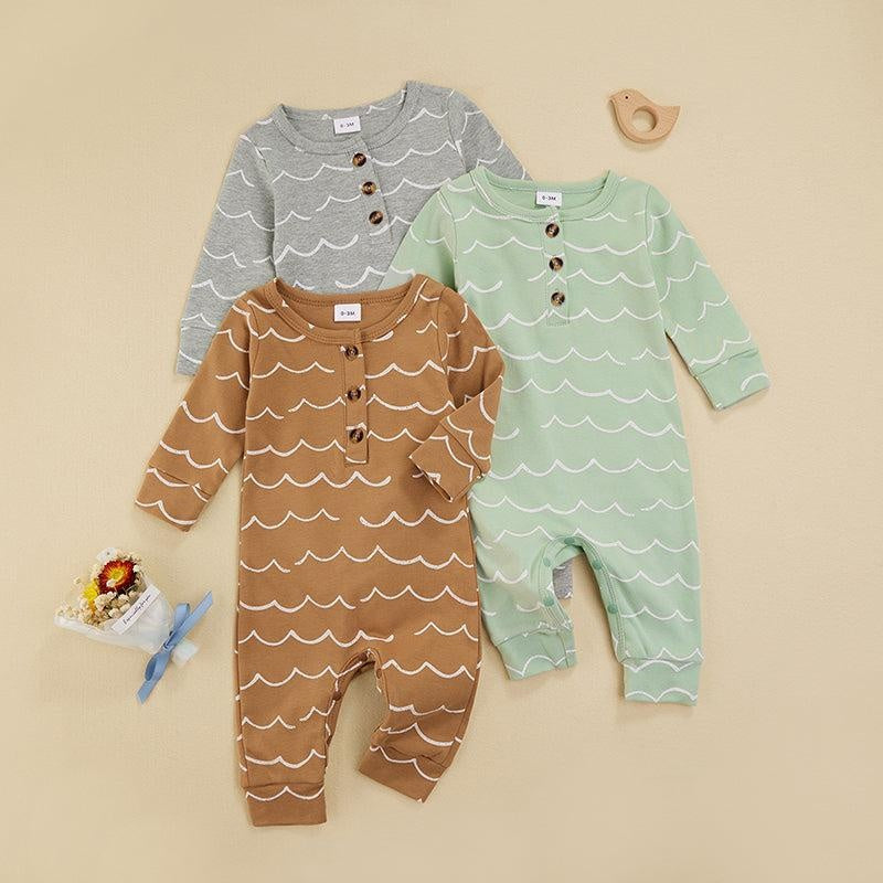 Wave Button Romper - MomyMall