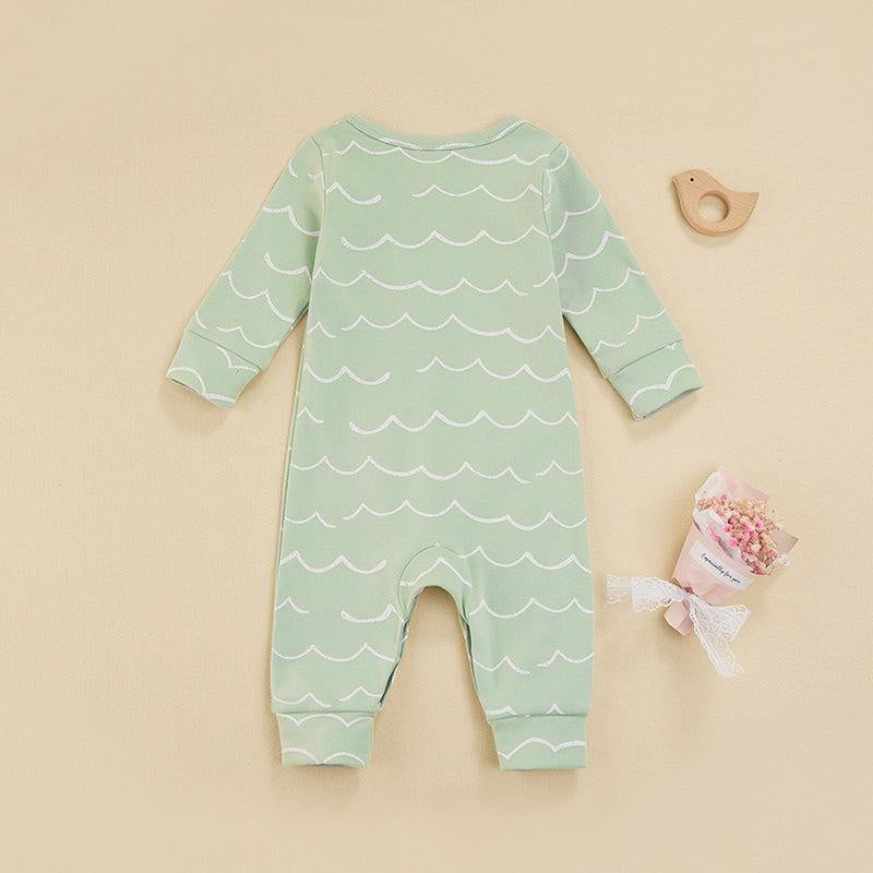 Wave Button Romper - MomyMall