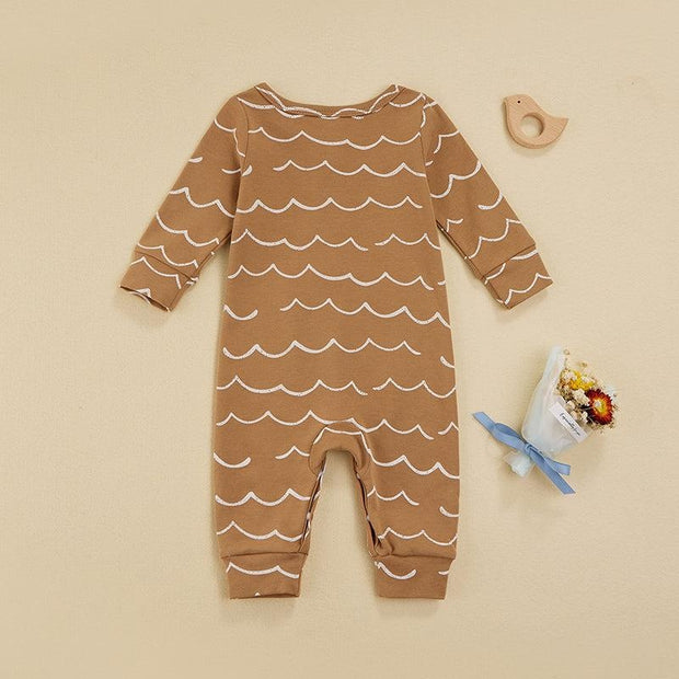 Wave Button Romper - MomyMall