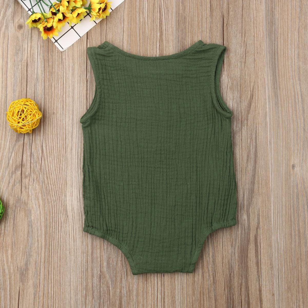 Sleeveless Button Onesie - MomyMall