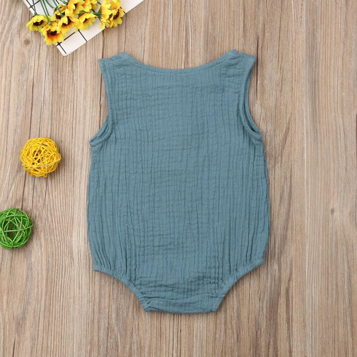 Sleeveless Button Onesie - MomyMall