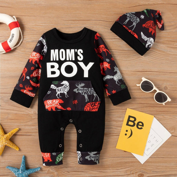 Mom's Boy Animal Adventure Romper