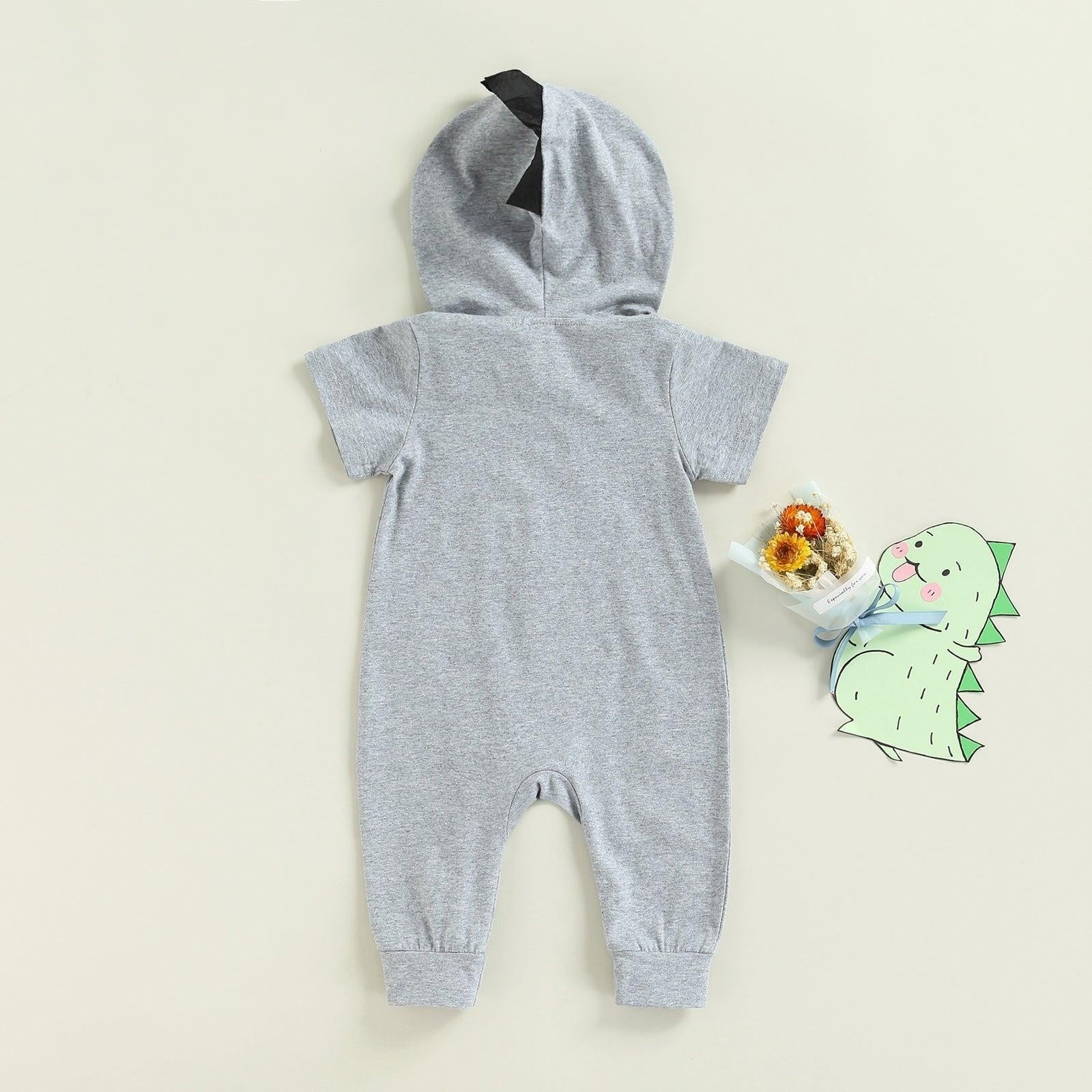 Dinosaur Hoodie Pocket Romper