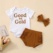 Good as Gold with Bloomers & Bow