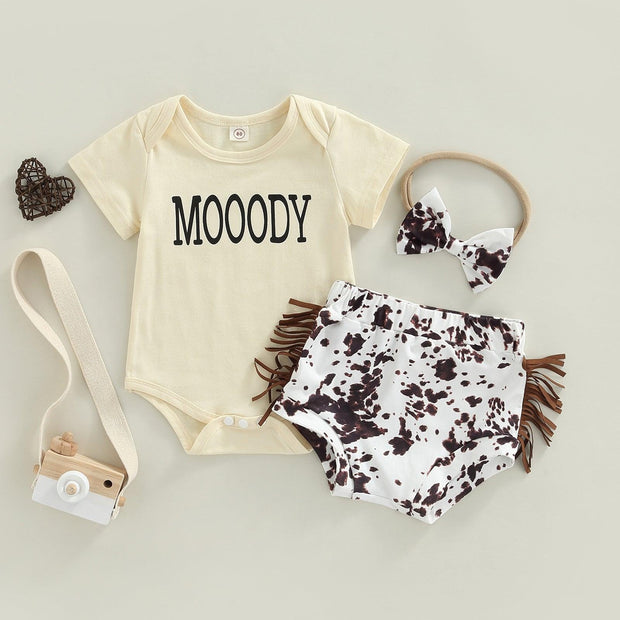 Moody Onesie mit Quasten-Bloomers und Schleife