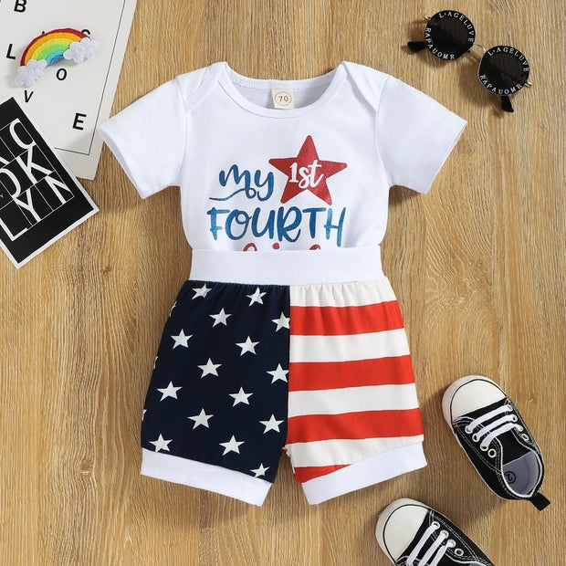 My 1st Fourth of July Onesie & Shorts Outfit - MomyMall