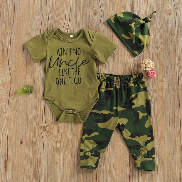Ain't no Like the one I got Onesie Camouflage Outfit (various designs) - MomyMall Green/Uncle / 0-3 Mo