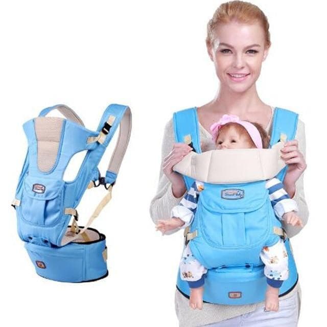 Ergonomic Baby Carrier infant Baby Hip Seat Sling - MomyMall Blue