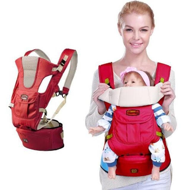 Ergonomic Baby Carrier infant Baby Hip Seat Sling - MomyMall Red