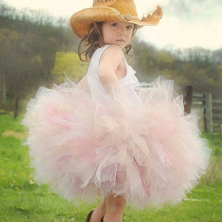 Kids Girl Tutu Princess Fluffy Ball Gown Puffy Ballet Dance Skirts Dress - MomyMall 2T