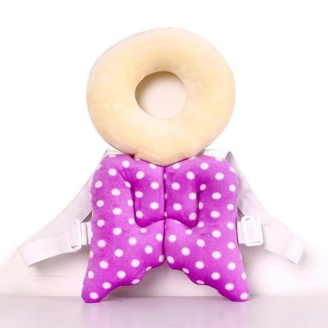 Bee Baby Head Protector - MomyMall Purple Dot S