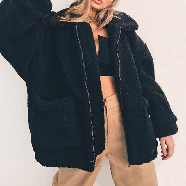 Faux Fur Teddy Bomber Jacket