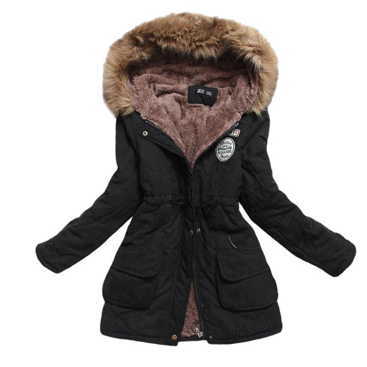 Faux Fur Hooded Padded Coat