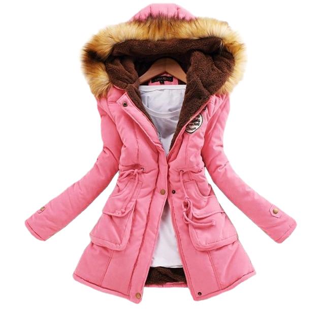 Faux Fur Hooded Padded Coat