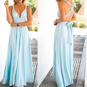 Multiway Wrap Maxi Dress - MomyMall BLUE / S