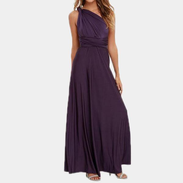 Multiway Wrap Maxi Dress - MomyMall PURPLE / S