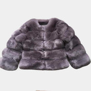 Faux Fur Bubble Coat - Short Style