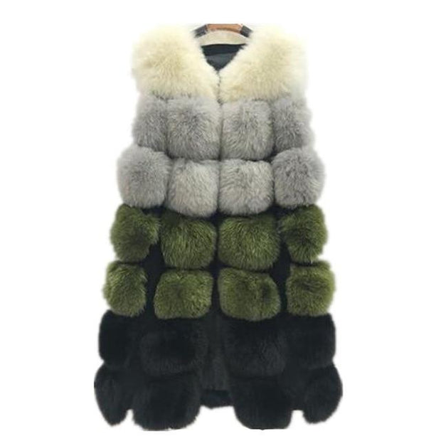 Winter Faux Fur Gilet - Multicolour
