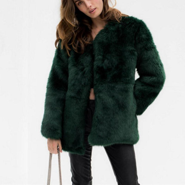 Bright Faux Fur Coat