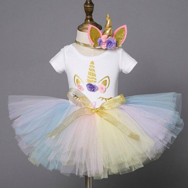 Baby Girl Fancy Party Flower Tutu Cake Smash Christmas Dresses - MomyMall Multiple 1 / 0-6M