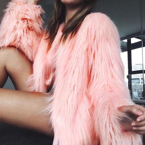 Shaggy Faux Fur Coat