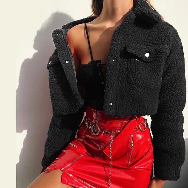 Cropped Teddy Bear Jacket