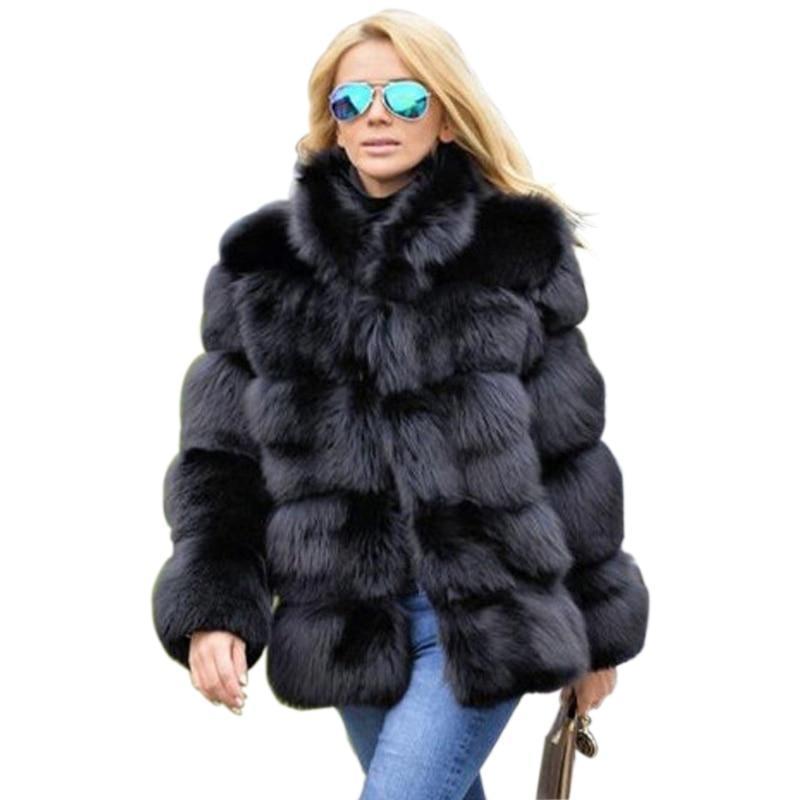 Faux Fur Panel Coat