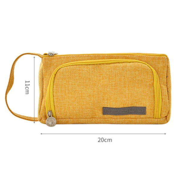 Large Pencil Case - MomyMall Lemon Yellow