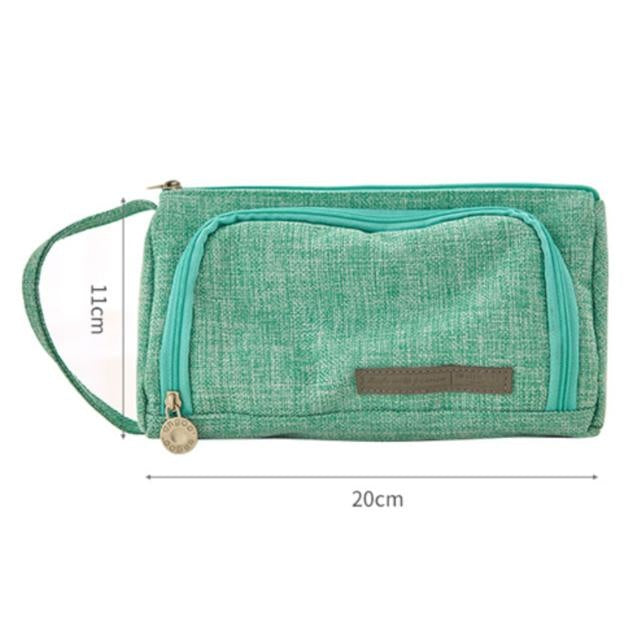 Large Pencil Case - MomyMall Heather Green