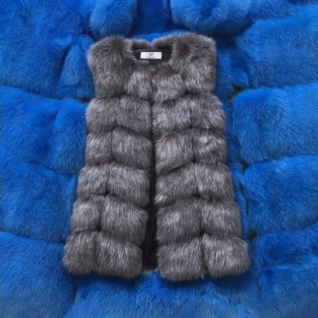 Faux Fur Vest - Sleeveless Gilet