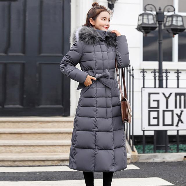 Quilted Hooded Long Coat