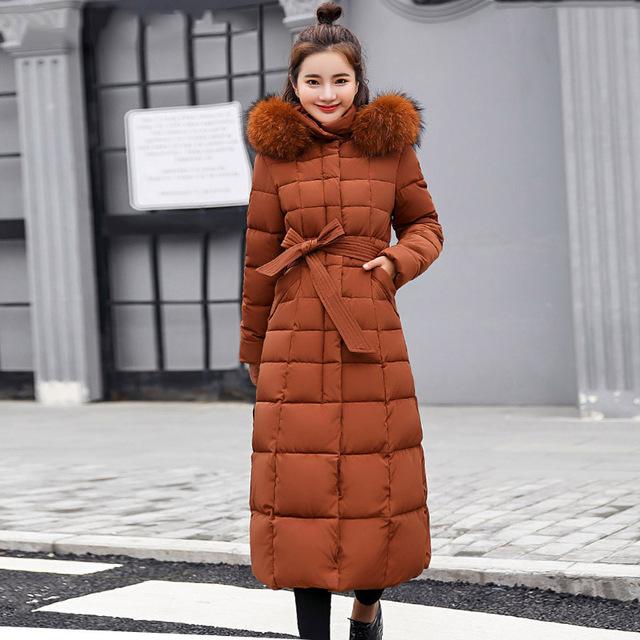 Quilted Hooded Long Coat