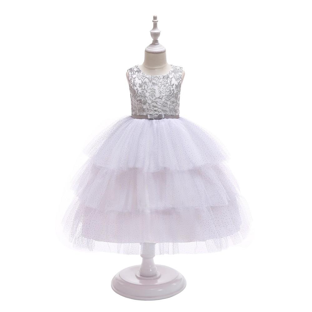 Girl Thread Embroidry Tutu Party Dress